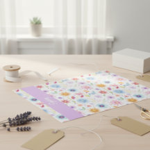 Fleur de sauvage personnalisée bleu violet rose