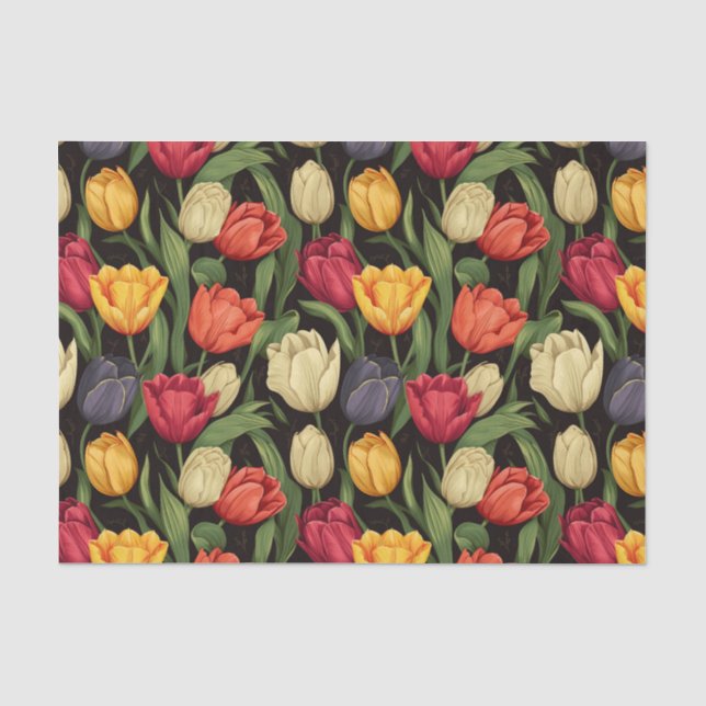Papier Mousseline Fleur de Tulipe de Pâques (Recto)
