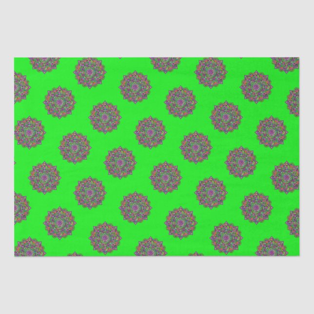 Papier Mousseline Fleur De Vie - Indien Mandala 1 (Recto)