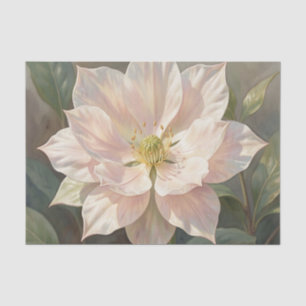 Papier Mousseline Fleur d'Hellebore Rose Pâle Éthérée