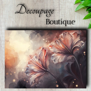 Papier Mousseline Fleur d'Hibiscus Éthérée en Découpage