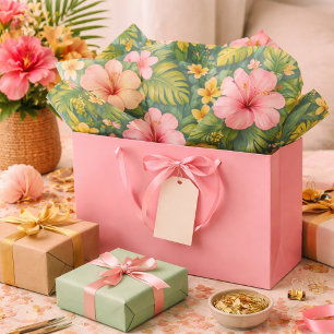 Papier Mousseline Fleur d'Hibiscus Tropical Bloom
