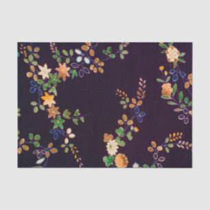 Papier Mousseline Fleur et feuille d'automne, design japonais