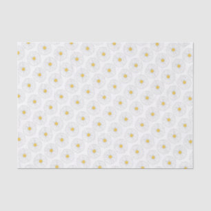 Papier Mousseline Fleur Jardin Floral Jaune Blanc