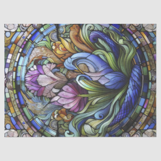 Papier Mousseline Fleur pourpre