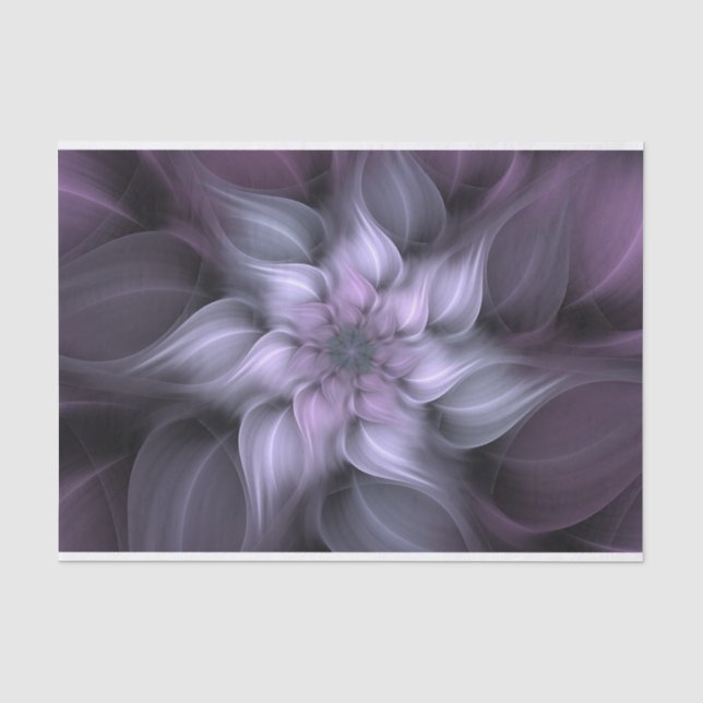 Papier Mousseline Fleur pourpre de fractale (Recto)