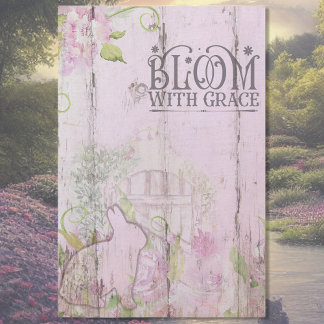 Papier Mousseline Fleur printanière avec lapin floral Grace
