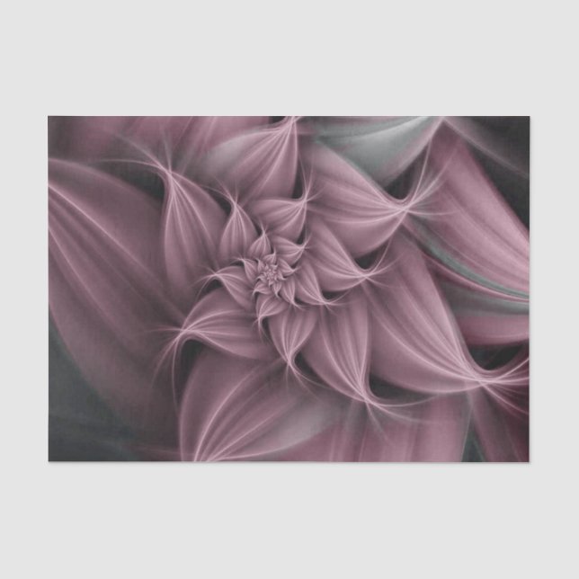Papier Mousseline Fleur Rose impressionnante Fractale (Recto)