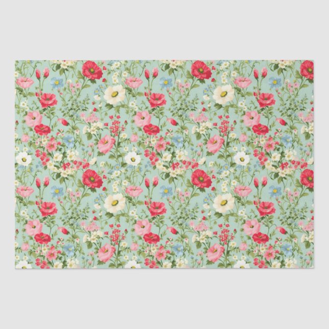 Papier Mousseline Fleur sauvage de pays anglais (Recto)