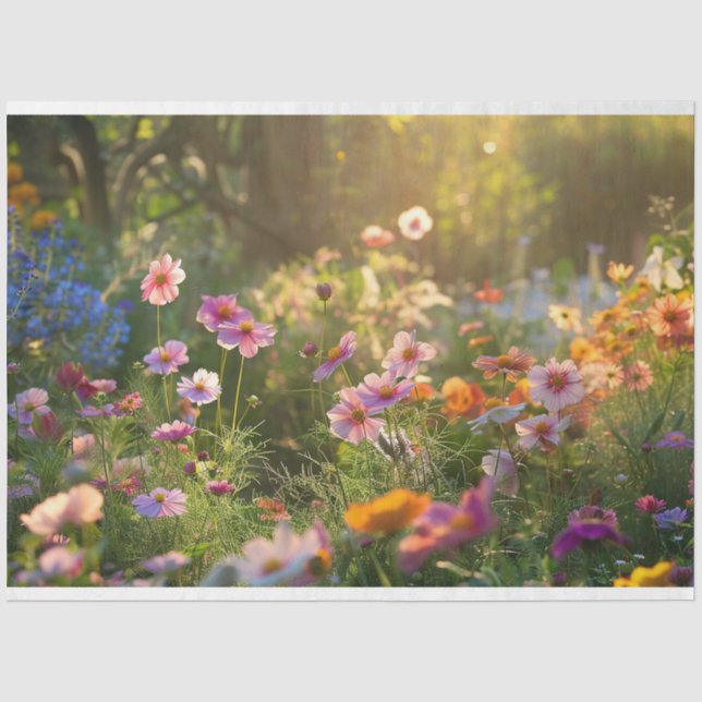 Papier Mousseline Fleur sauvage Sunlit Serenade Decoupage (Recto)