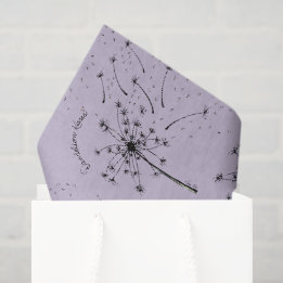Papier Mousseline Fleur Sauvage Verte Délicate Baisers de Pissenlit 