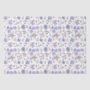 Papier Mousseline Fleur sauvage violette élégante et stylée à l'aqua
