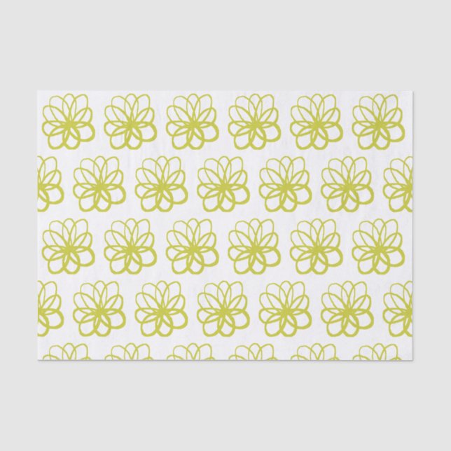 Papier Mousseline Fleur spontanée - Banane jaune (Recto)