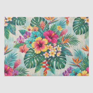 Papier Mousseline Fleur tropicale Aloha Bloom