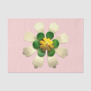 Papier Mousseline Fleur tropicale - Retro 60s Mariage d'été BIG
