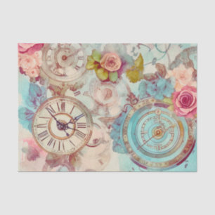 Papier Mousseline Fleuriste Steampunk Vintage