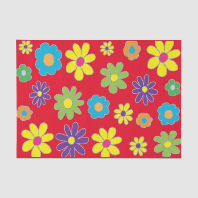 Papier Mousseline Fleurs (Recto)