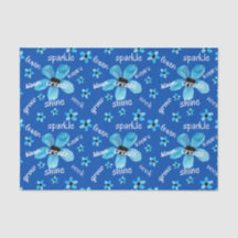 Fleurs aquarelle bleue avec affirmations