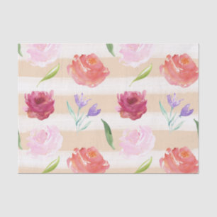 Papier Mousseline Fleurs d'aquarelle à la crème de bracelet