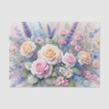 Fleurs d'aquarelle aux couleurs pastel douces