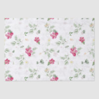 Fleurs d'aquarelle de Noël rose, vert, blanc