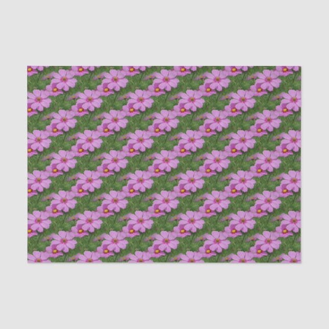Papier Mousseline Fleurs de Cosmos rose Motif de la nature Découpage (Recto)