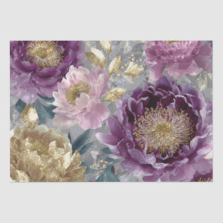 Papier Mousseline Fleurs de fantaisie élégantes et fantaisistes