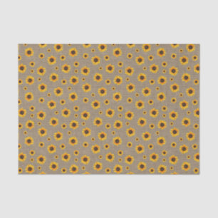 Papier Mousseline Fleurs de farine de tournesol Faux Burlap rustique
