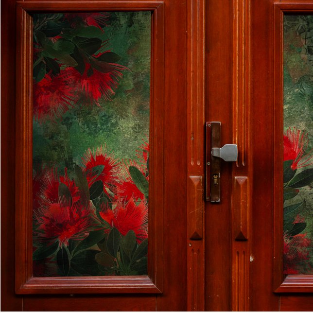 Papier Mousseline Fleurs de flammes sur la page de découpage verte (Créateur téléchargé)