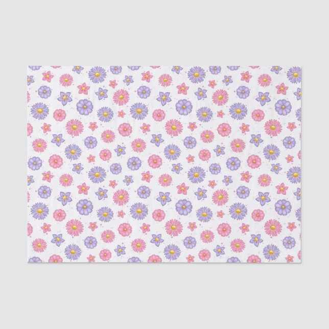 Papier Mousseline Fleurs de la Fête des mères (Recto)