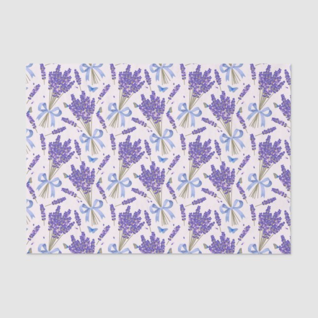 Papier Mousseline Fleurs de lavande (Recto)