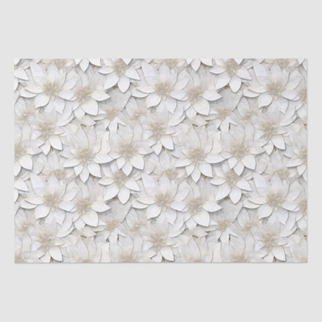 Papier Mousseline Fleurs de lotus blanches (Recto)