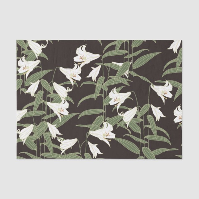 Papier Mousseline Fleurs de Lys japonaises (Recto)