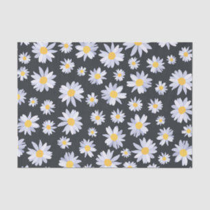 Papier Mousseline Fleurs de marguerite blanche classique Botanique