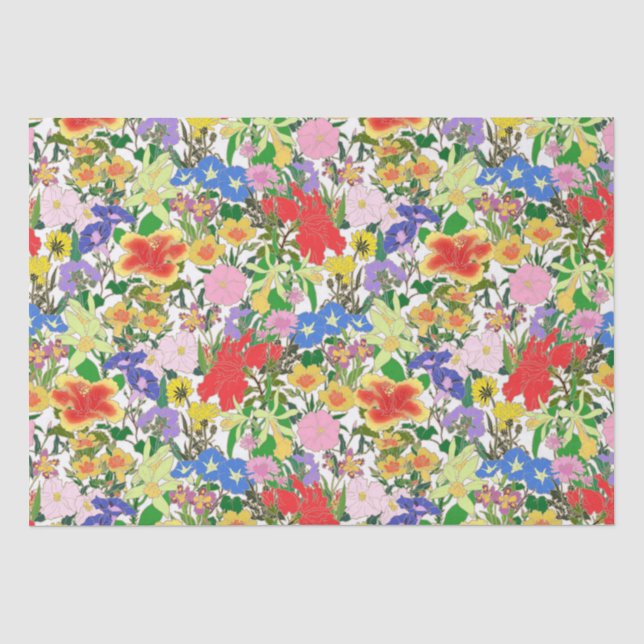 Papier Mousseline Fleurs de matin (Recto)