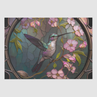 Papier Mousseline Fleurs de printemps Motifs en verre lisse