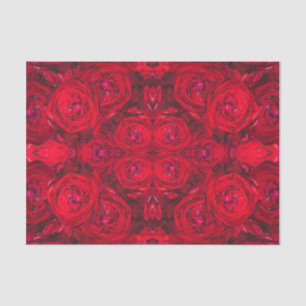 Papier Mousseline Fleurs de roses rouges avec gouttes - photographie