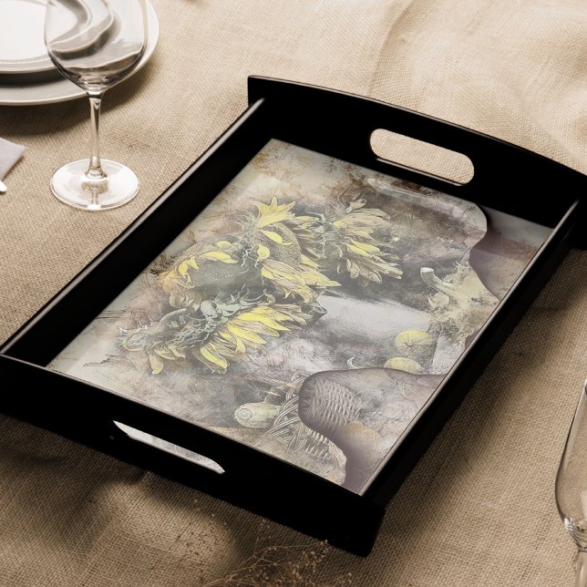 Papier Mousseline Fleurs de soleil | Découpage de grunge désorganisé (Créateur téléchargé)