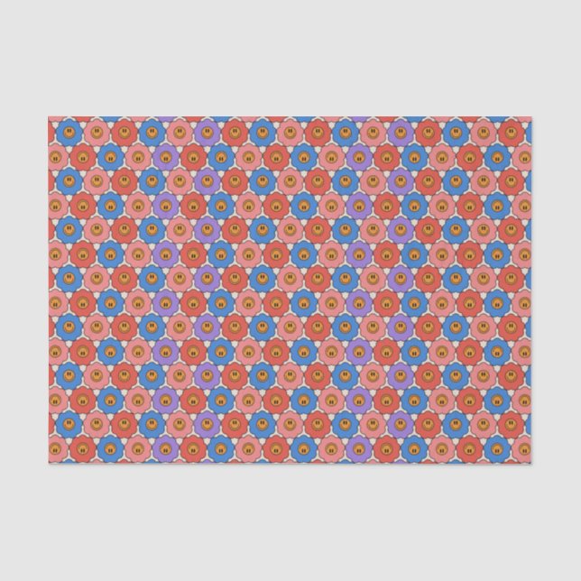Papier Mousseline Fleurs de sourire (Recto)