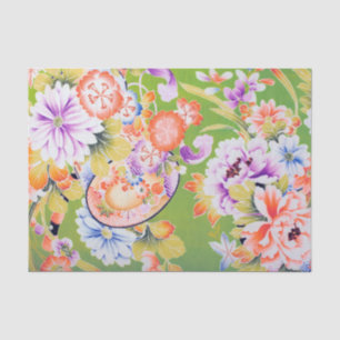 Papier Mousseline Fleurs, Design Floral Japonais