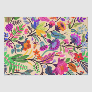 Papier Mousseline Fleurs d'illustrations florales colorées Imprimer