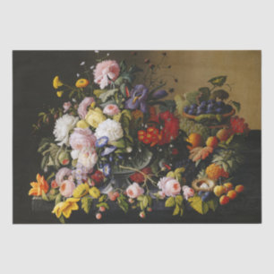 Papier Mousseline Fleurs et fruits vintages