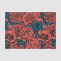 Fleurs et moisissures de pivoines rouges