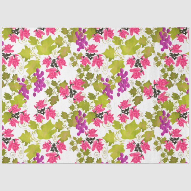 Papier Mousseline Fleurs florales florales c (Recto)