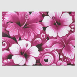 Papier Mousseline Fleurs hawaïennes tropicales Hibiscus Découpage ro