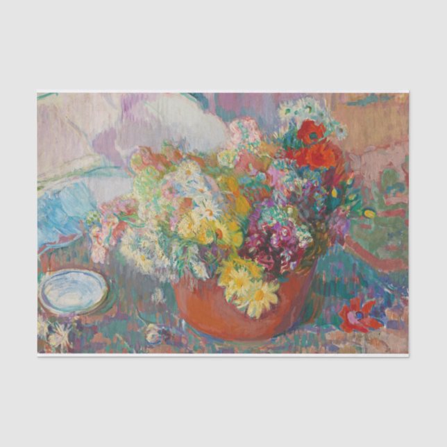 Papier Mousseline Fleurs, Magnus Enckell (Recto)