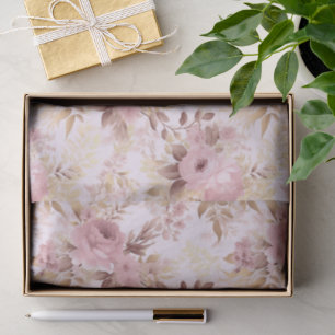 Papier Mousseline Fleurs romantiques en découpage arrière - plan ros