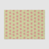 Fleurs roses Clair Vert Polka Point Joli