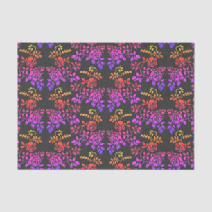 Papier Mousseline Fleurs Roses tendues Couleurs Abstraites Découpage