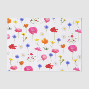Papier Mousseline fleurs sauvages